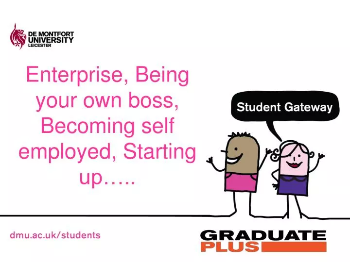 enterprise being your own boss becoming self employed starting up