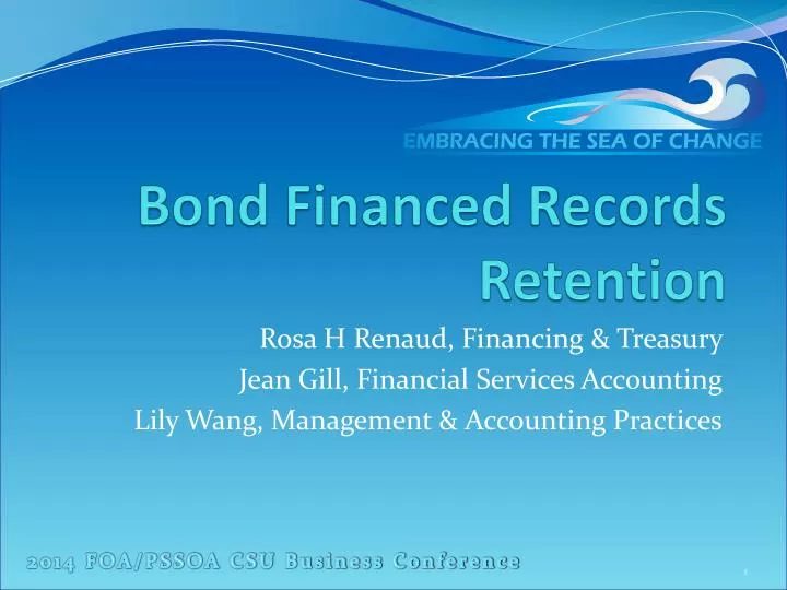 bond financed records retention