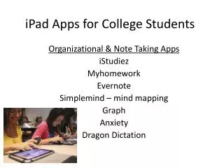 iPad Apps for College Students