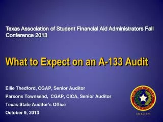 What to Expect on an A-133 Audit