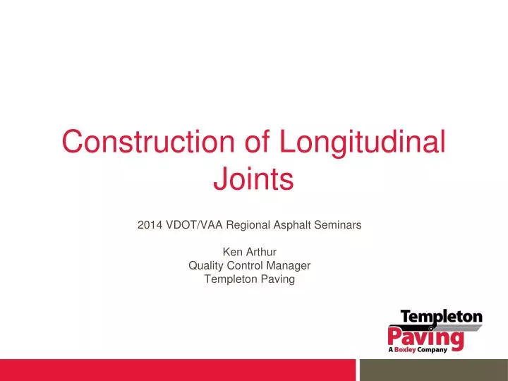 construction of longitudinal joints