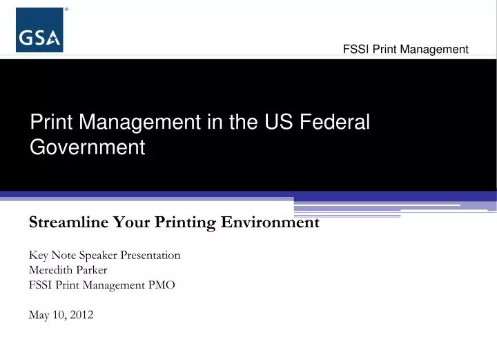 print management in the us federal government