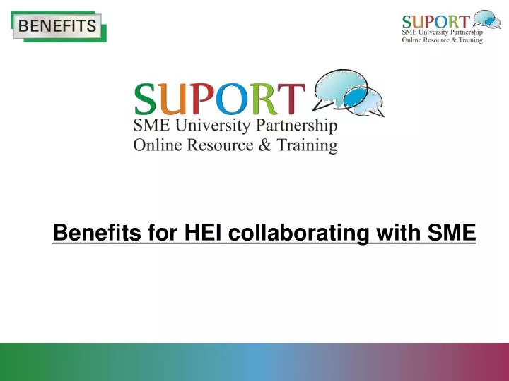 benefits for hei collaborating with sme