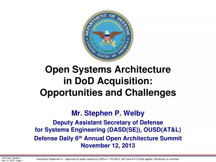 open systems architecture in dod acquisition opportunities and challenges