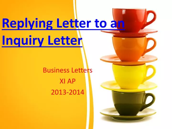 reply ing letter to an inquiry letter