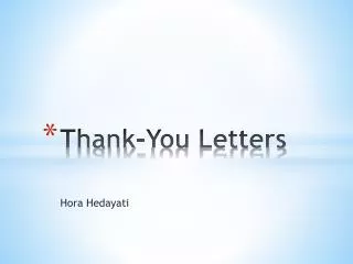 Thank-You Letters