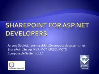 SharePoint for ASP.NET Developers