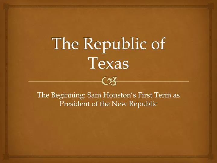 the republic of texas