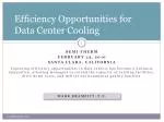 Efficiency Opportunities for Data Center Cooling - slide 1
