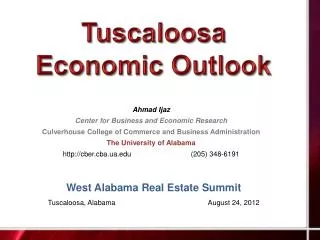 Tuscaloosa Economic Outlook