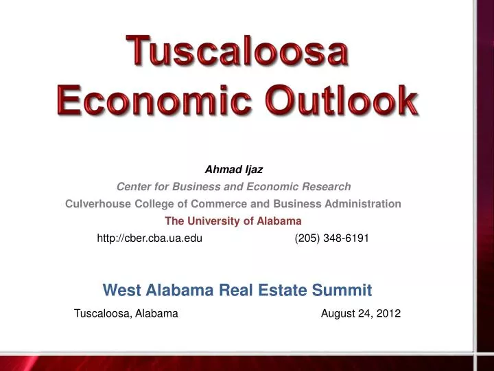 tuscaloosa economic outlook