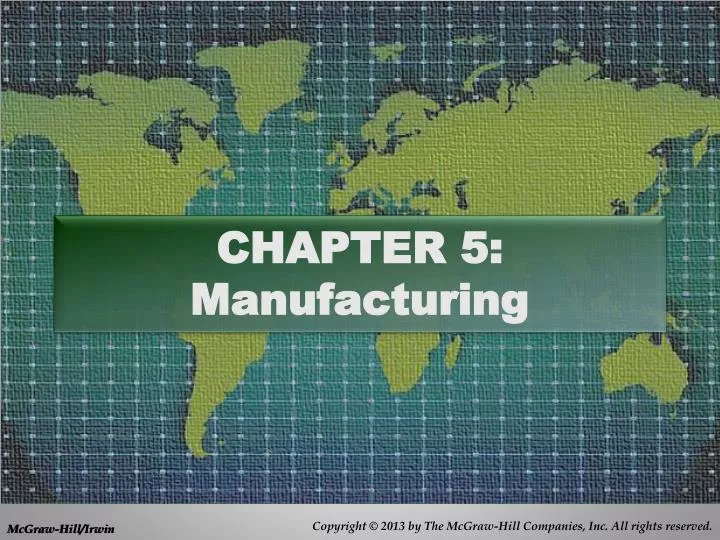 chapter 5 manufacturing