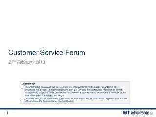 Customer Service Forum