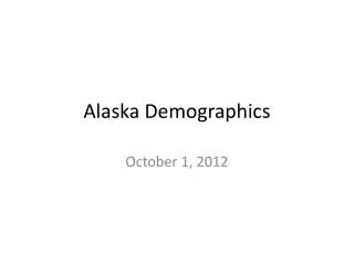alaska demographics