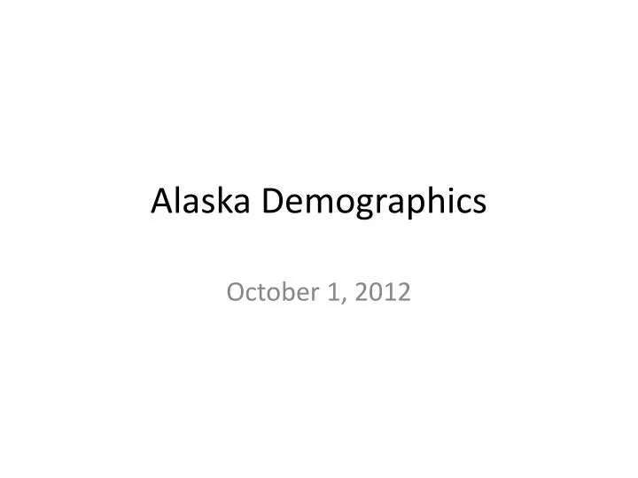 alaska demographics