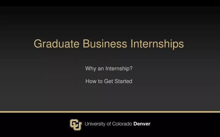 graduate business internships