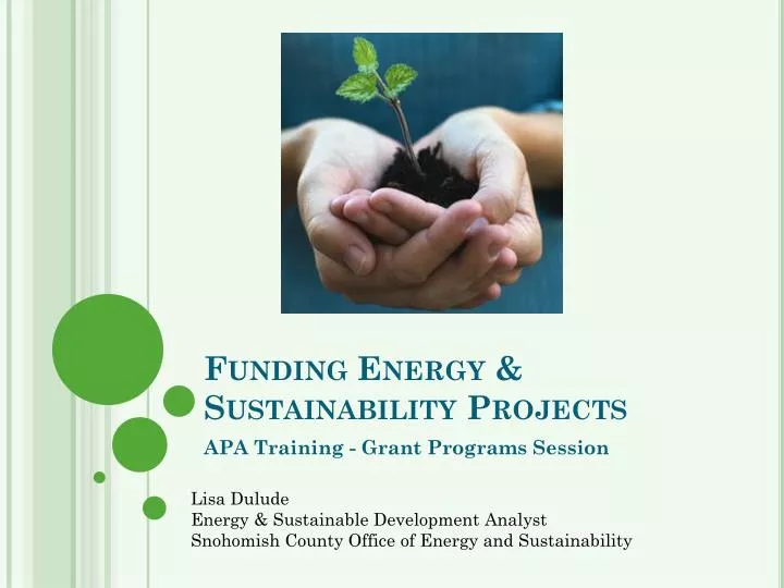 funding energy sustainability projects