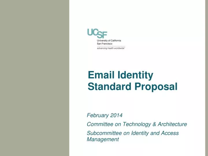 email identity standard proposal