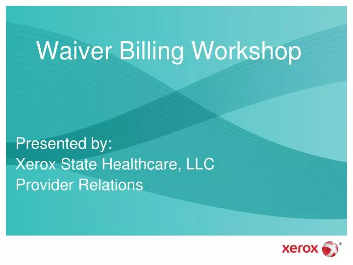 waiver billing workshop