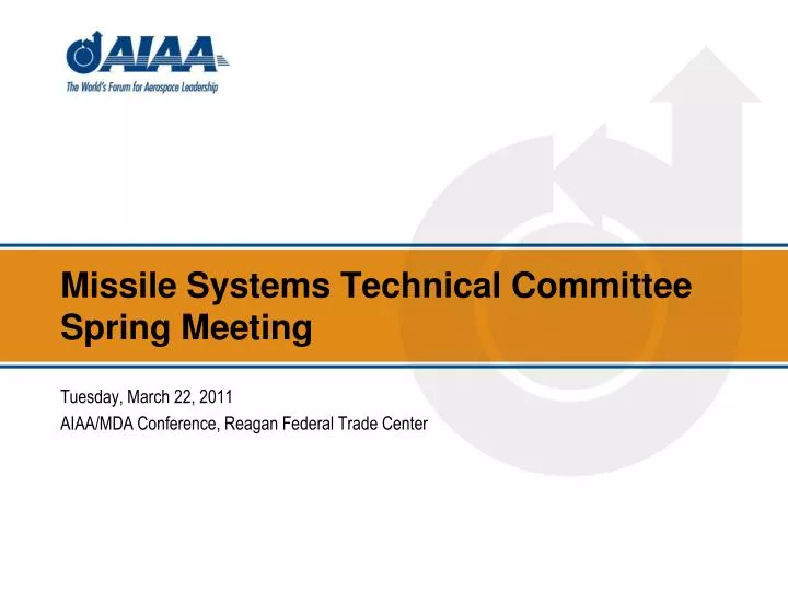 missile systems technical committee spring meeting