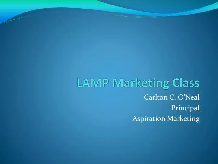 lamp marketing class