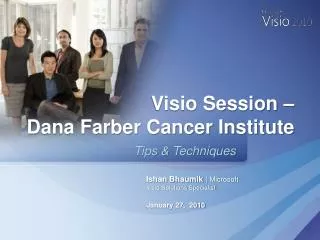 Ishan Bhaumik | Microsoft Visio Solutions Specialist January 27, 2010