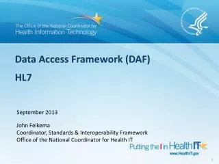 Data Access Framework (DAF) HL7
