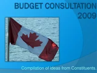Budget Consultation 2009