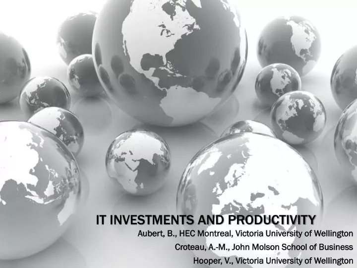 it investments and productivity