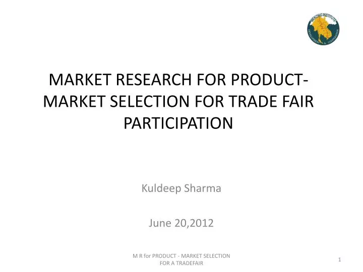market research for product market selection for trade fair participation