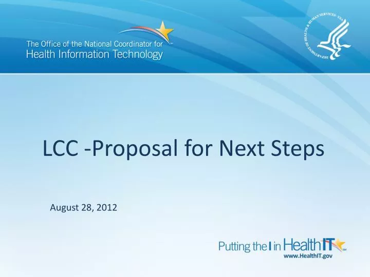 lcc proposal for next steps
