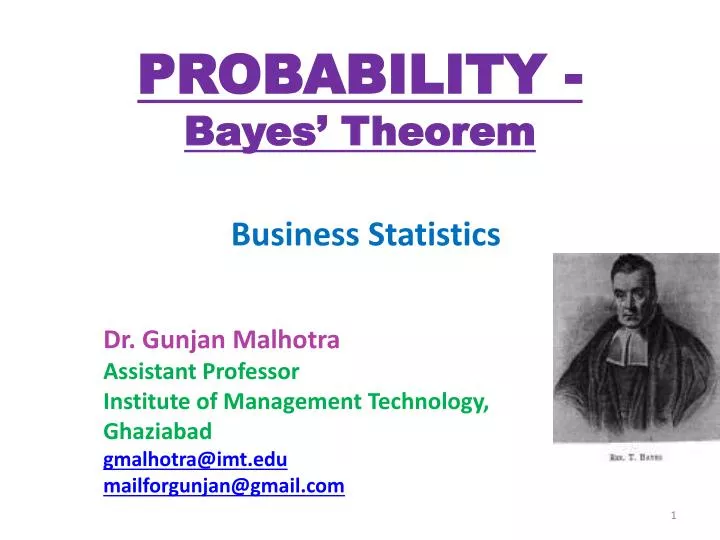 probability bayes theorem