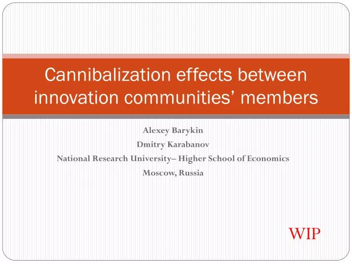cannibalization effects between innovation communities members