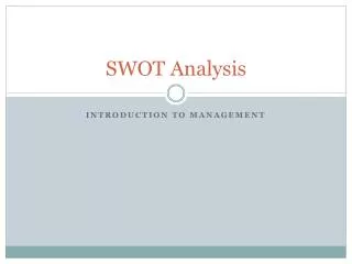 SWOT Analysis