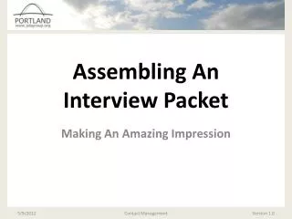 Assembling An Interview Packet