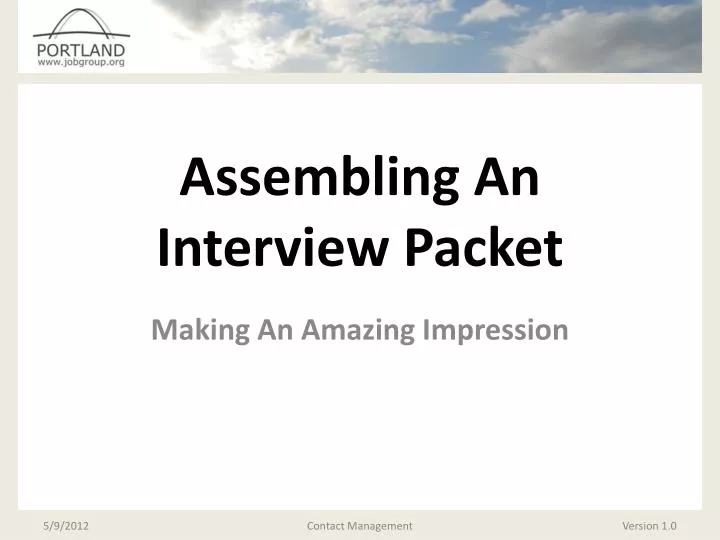 assembling an interview packet