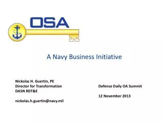 A Navy Business Initiative