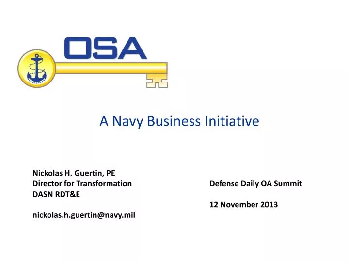 a navy business initiative