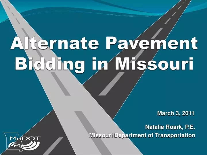 alternate pavement bidding in missouri