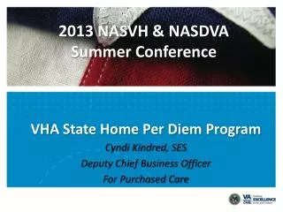 2013 NASVH &amp; NASDVA Summer Conference