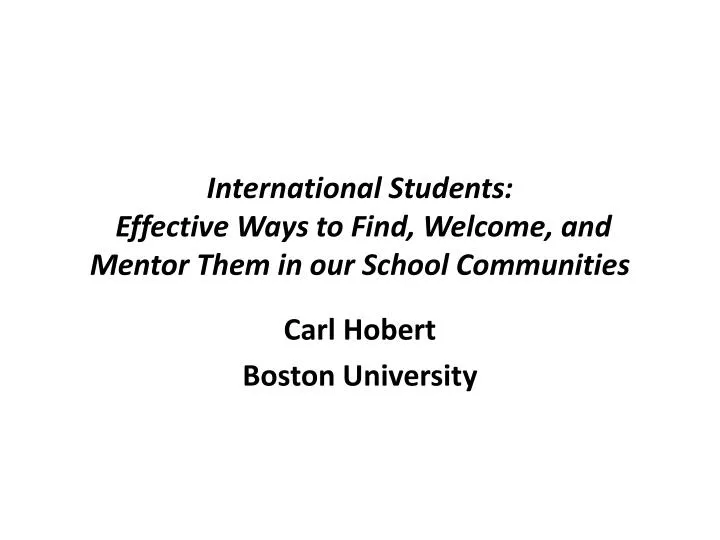 international students effective ways to find welcome and mentor them in our school communities