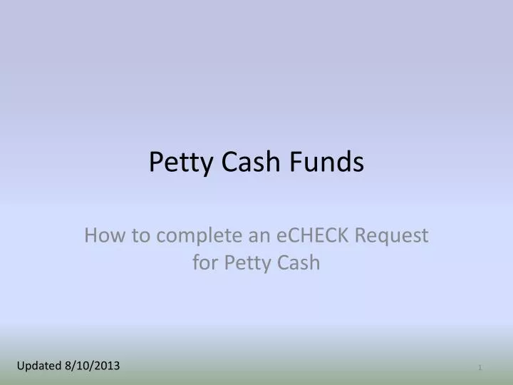 petty cash funds
