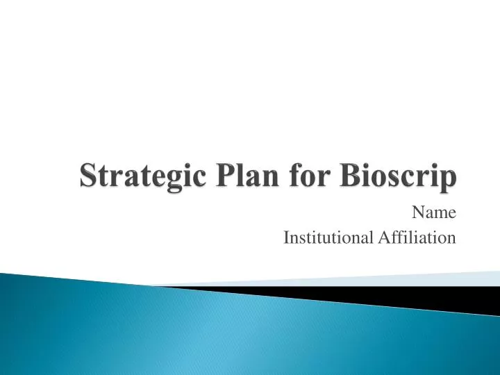 strategic plan for bioscrip