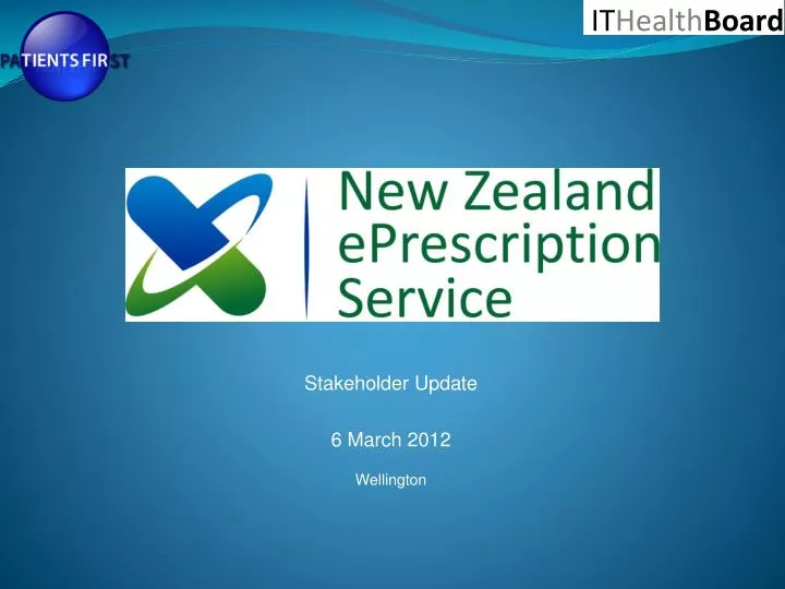 stakeholder update 6 march 2012 wellington