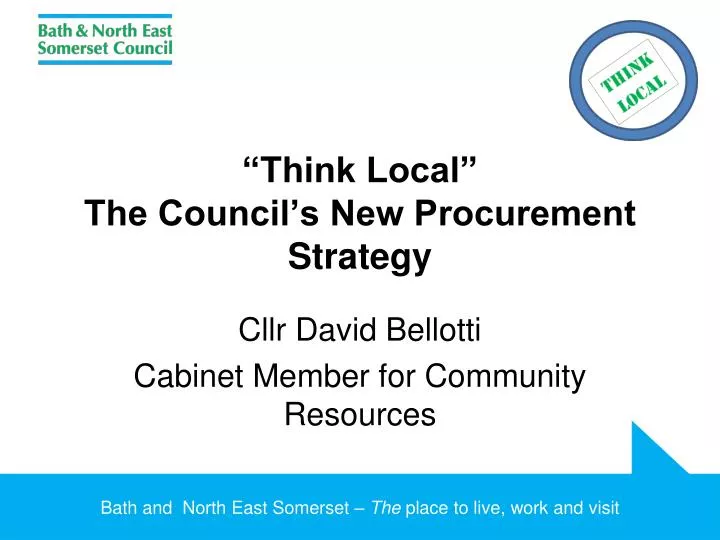 think local the council s new procurement strategy