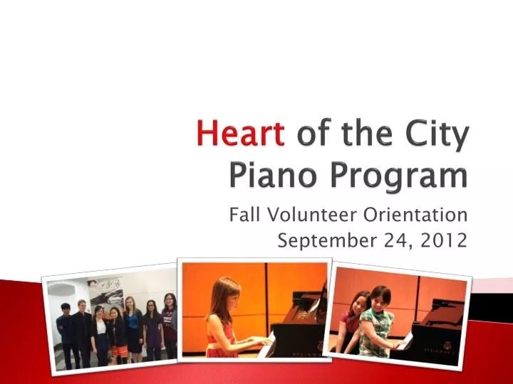 heart of the city piano program