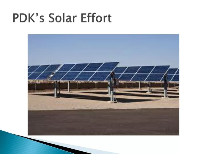 pdk s solar effort