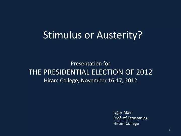 stimulus or austerity