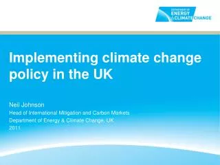 Implementing climate change policy in the UK