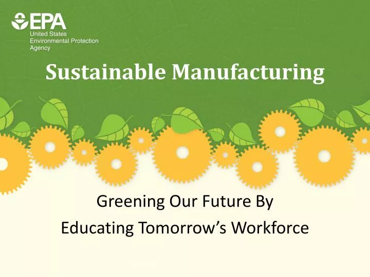 sustainable manufacturing